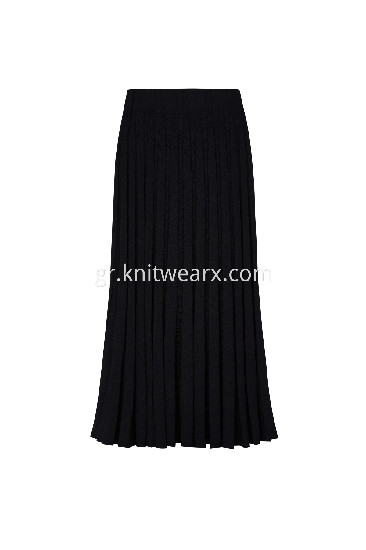 Women's Winter Stretchy Waist Knitted Pleated Skirt